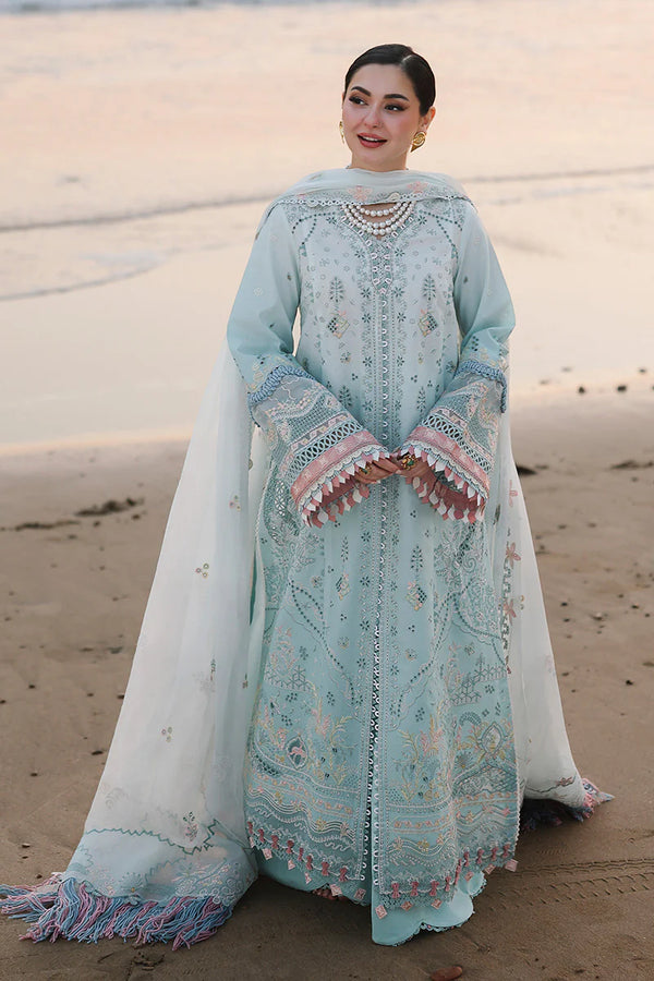 Qalamkar Sahil Embroidered Luxury Lawn Unstitched 3Pc Suit SA-05 AYRA - 1922