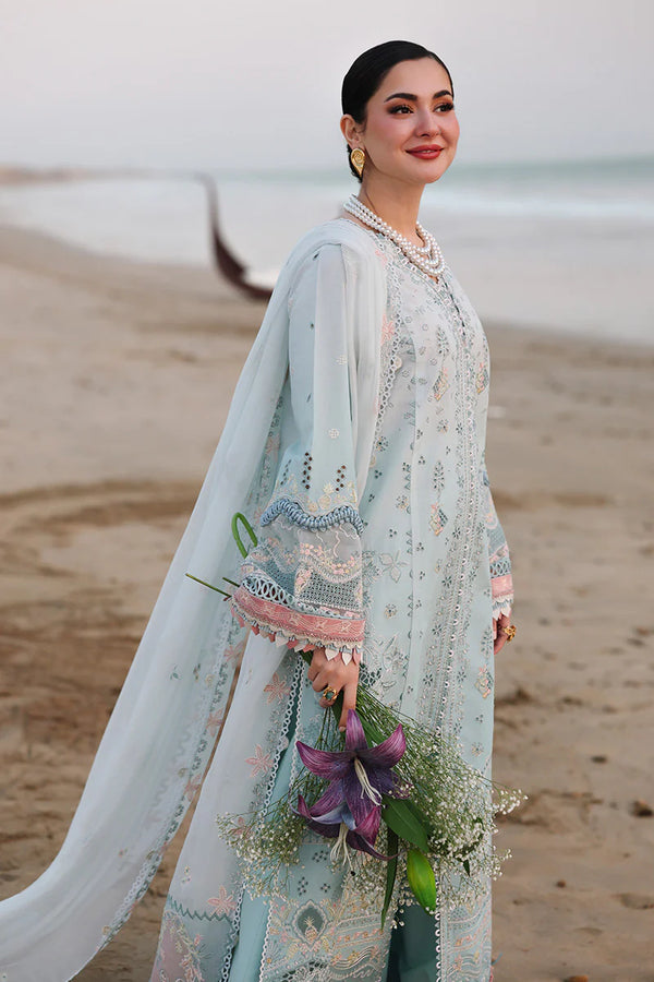 Qalamkar Sahil Embroidered Luxury Lawn Unstitched 3Pc Suit SA-05 AYRA - 1922