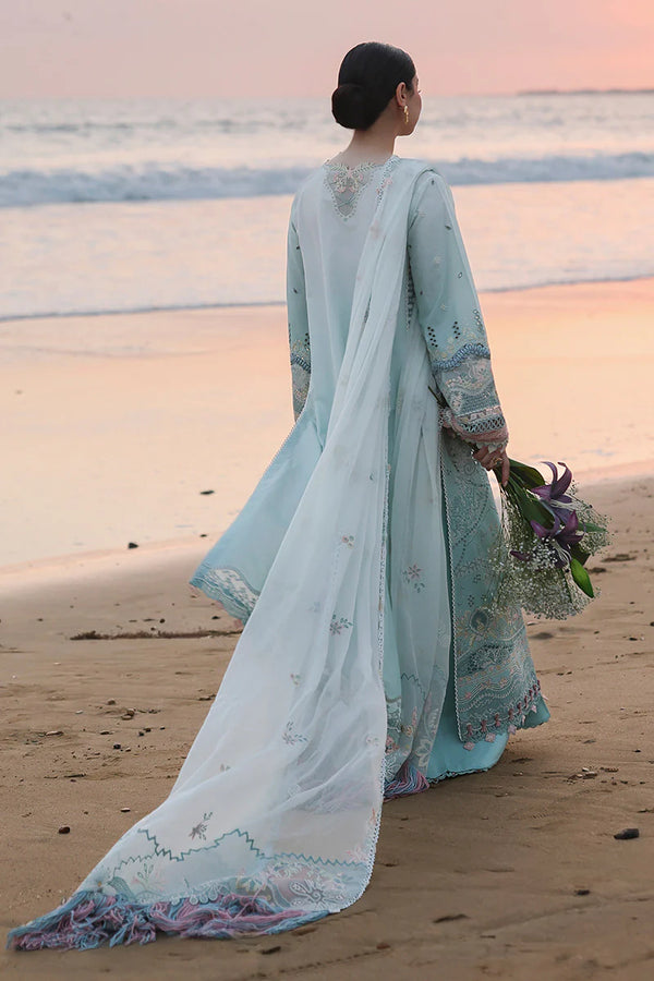 Qalamkar Sahil Embroidered Luxury Lawn Unstitched 3Pc Suit SA-05 AYRA - 1922