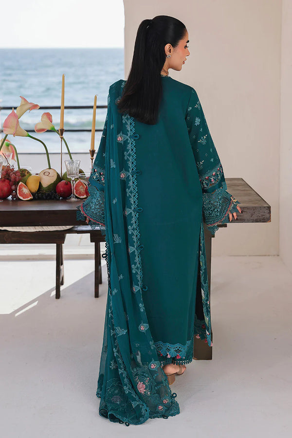 Qalamkar Lawn Embroidered Luxury 3 Piece Dress - 1923