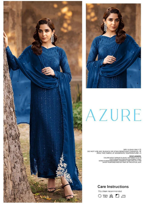Azure Formal Chiffon Suit - D - 1837