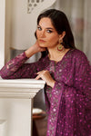 Iznik Luxury Printed & Embroidered 3 Pc Unstitched Lawn Suit UE-538 Magenta - 1906