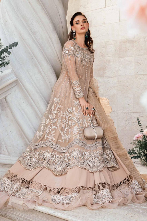 Maria.B Chiffon Dress SKIN BEIGE D# 1666