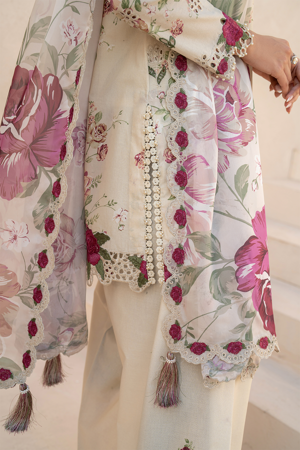 Iznik Embroidered Lawn Suit Unstitched 3 Piece IZ25FE EFL-05 - Summer Collection