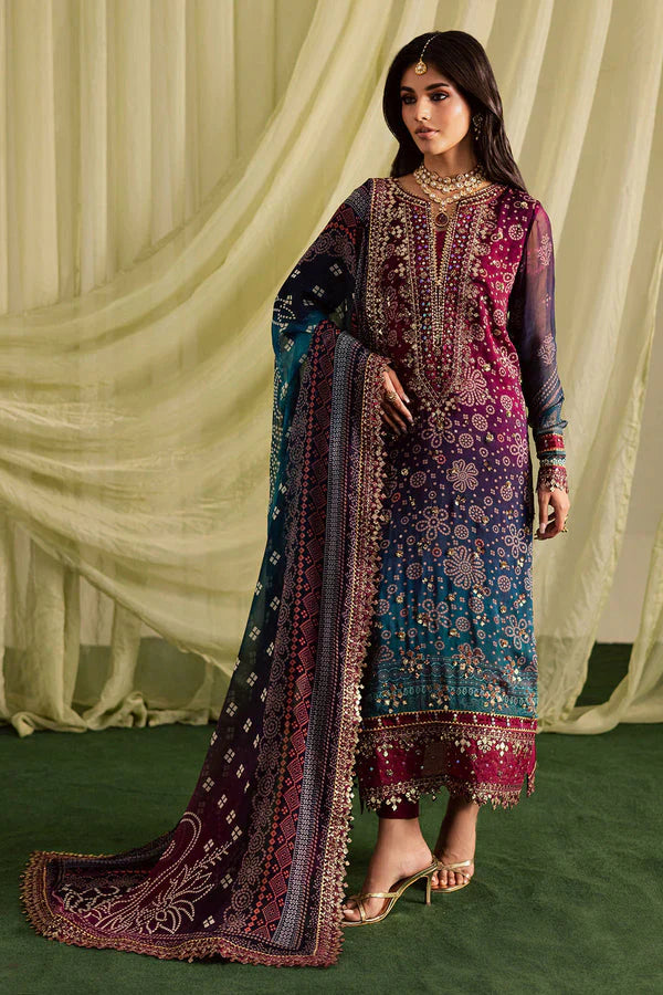 Nureh Luxury Lawn Embroidered 3 Pc Unstitched Collection JUGNI - 1900