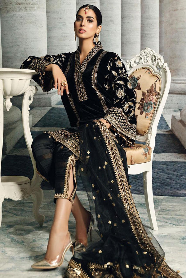 Anaya By Kiran Chaudhary Formal VelvetDress Design No : 1526