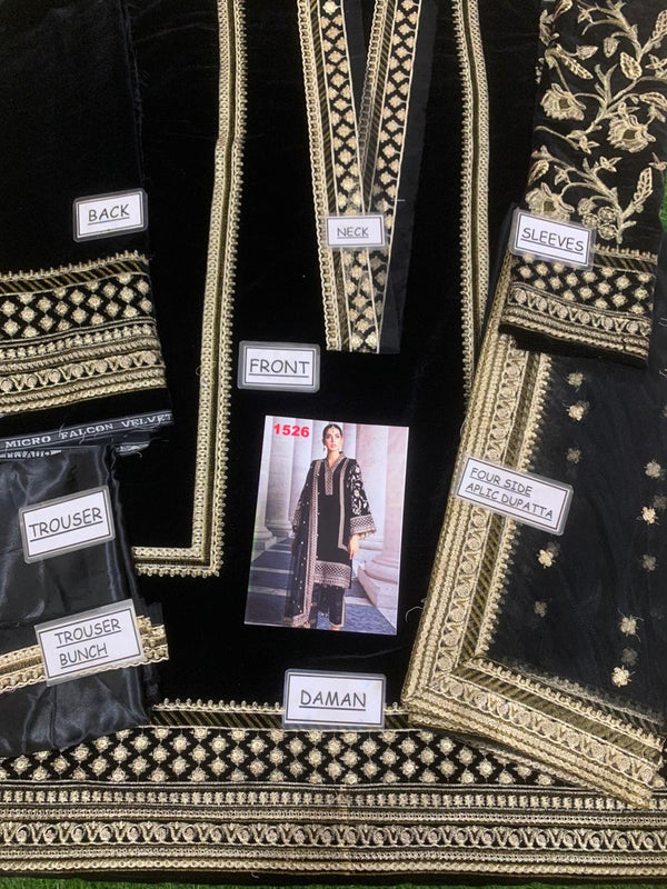 Anaya By Kiran Chaudhary Formal VelvetDress Design No : 1526