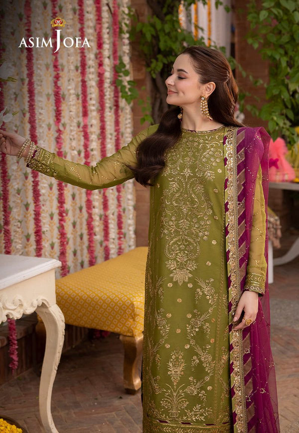 Asim Jofa Formal Chiffon Dress Design No : 1639