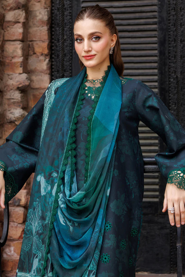 Farasha Lawn Embroidered & Printed 3 Piece Dress - 1917