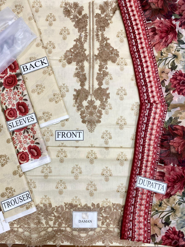 Zainab Chottani LAWN COLLECTION 2025 Design Code: SHYNA-D3