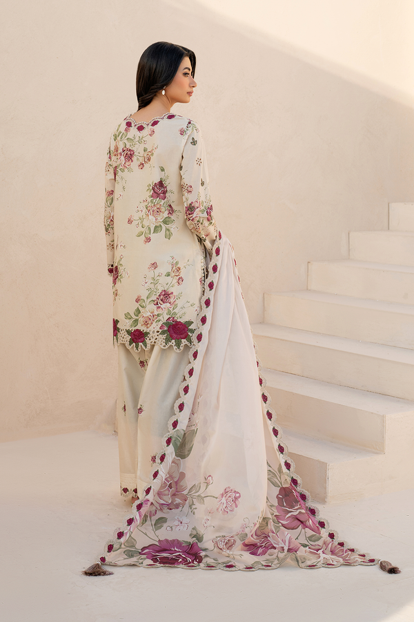 Iznik Embroidered Lawn Suit Unstitched 3 Piece IZ25FE EFL-05 - Summer Collection