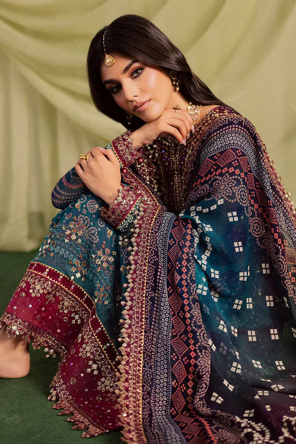 Nureh Luxury Lawn Embroidered 3 Pc Unstitched Collection JUGNI - 1900