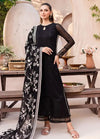 Azure Black Semi Pure Chiffon Formal Collection 3pc