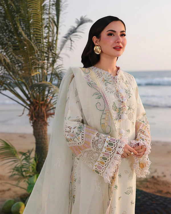 Qalamkar Luxury Lawn Embroidered 3 Piece Unstitched SA-10 ILARA - 1919