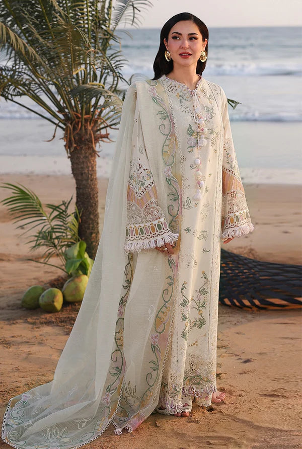 Qalamkar Luxury Lawn Embroidered 3 Piece Unstitched SA-10 ILARA - 1919