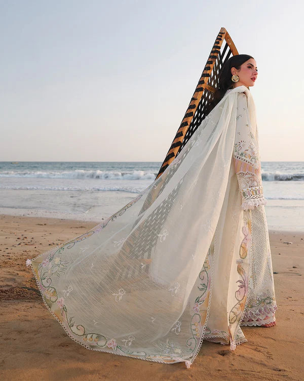 Qalamkar Luxury Lawn Embroidered 3 Piece Unstitched SA-10 ILARA - 1919