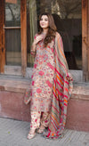 Aneelas Lawn Embroidered & Printed 3 Piece Dress - 1931