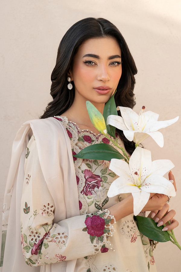 Iznik Embroidered Lawn Suit Unstitched 3 Piece IZ25FE EFL-05 - Summer Collection