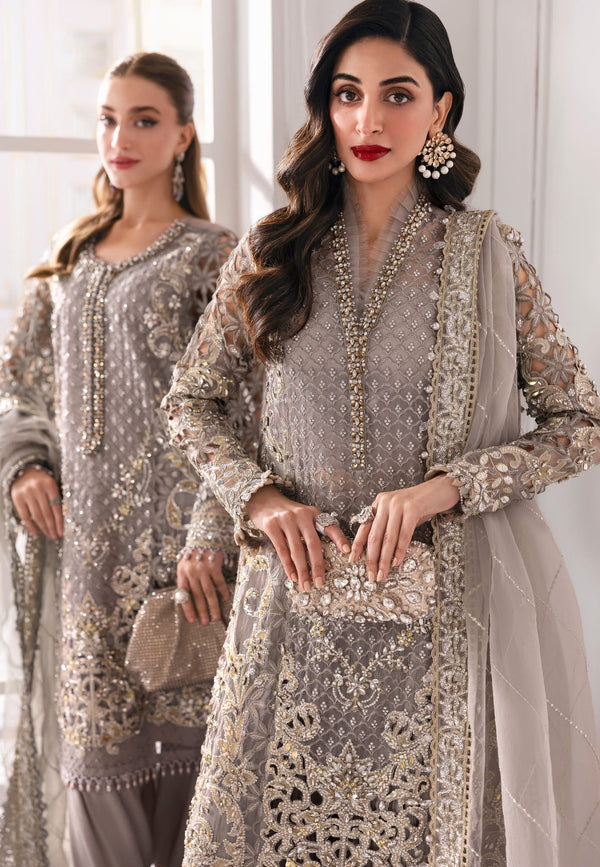 MARIA.B FORMAL ORGANZA EMBROIDERED SUIT ( UNSTITCHED ) D 1816