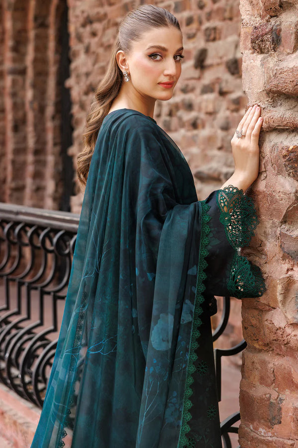 Farasha Lawn Embroidered & Printed 3 Piece Dress - 1917