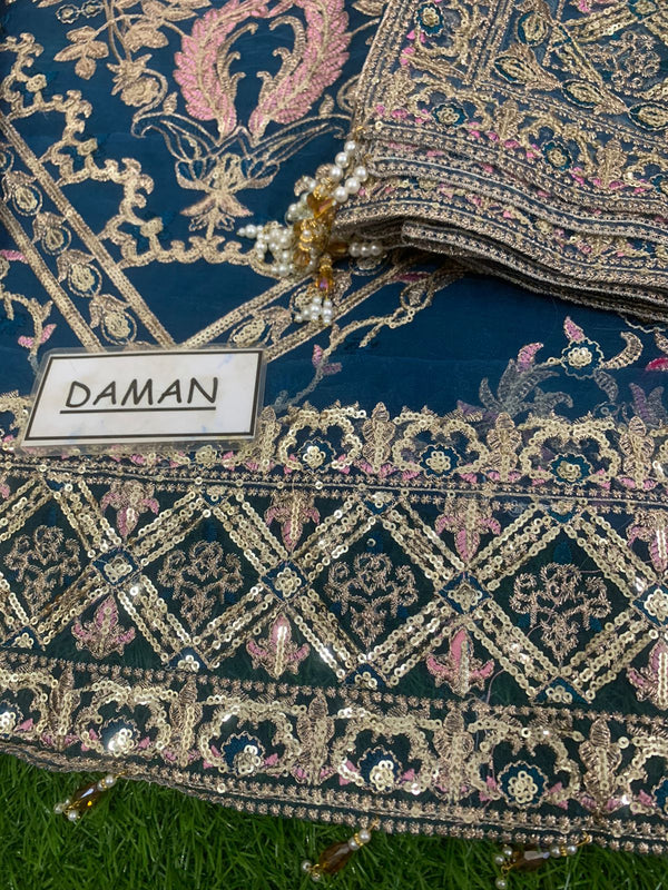 Faiza Saqlain Luxuxy Organza Dress Design No : 1520