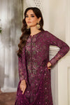 Iznik Luxury Printed & Embroidered 3 Pc Unstitched Lawn Suit UE-538 Magenta - 1906