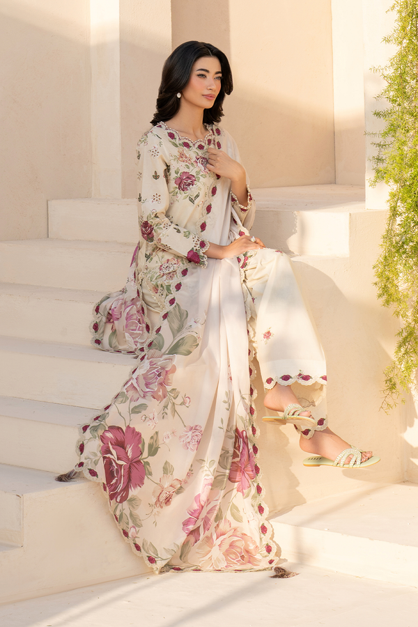 Iznik Embroidered Lawn Suit Unstitched 3 Piece IZ25FE EFL-05 - Summer Collection