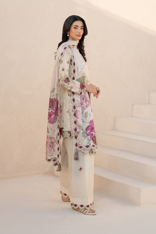 Iznik Embroidered Lawn Suit Unstitched 3 Piece IZ25FE EFL-05 - Summer Collection