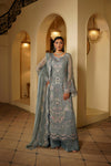Maryums Chiffon Embroidered 3 Piece Dress - 1953
