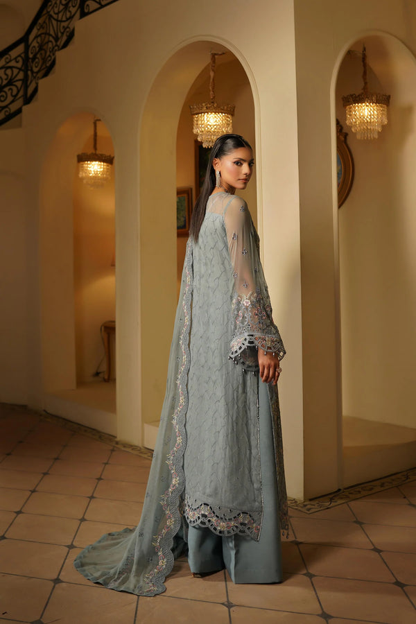 Maryums Chiffon Embroidered 3 Piece Dress - 1953