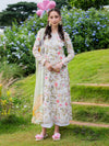 Crimson Lawn Chikankari Embroidered & Printed 3 Piece Dress- 1936
