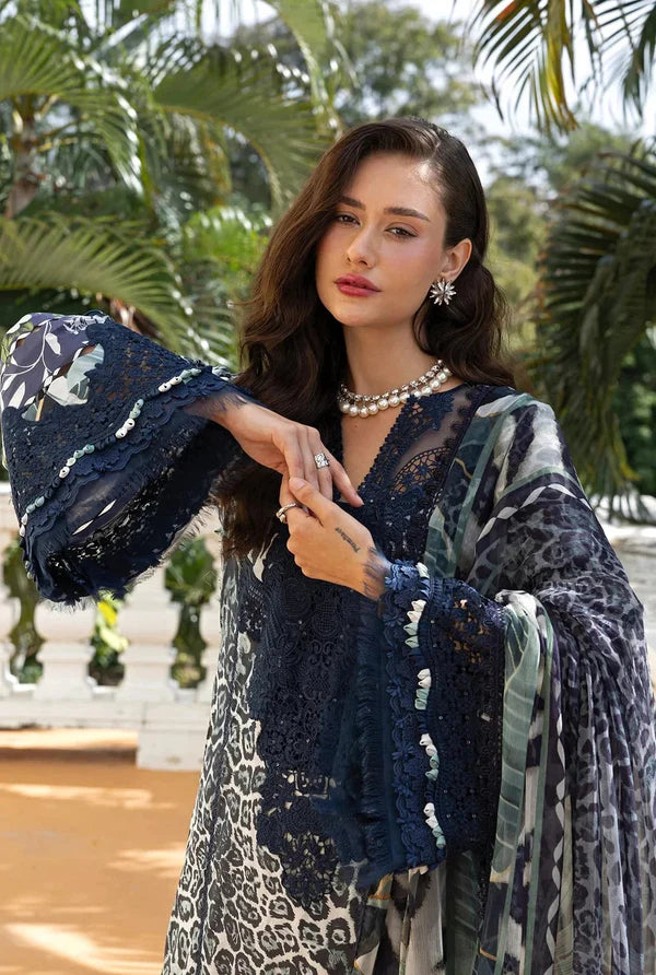 Elaf - Luxury Lawn Embroidered 3 Piece Unstitched - 1929 A