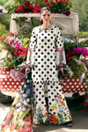 MARIA B LAWN EMBROIDERED & PRINTED 3 PIECE DRESS | 1957 WHITE