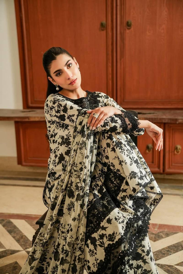 Aneela Lawn Embroidery Dress - 1807