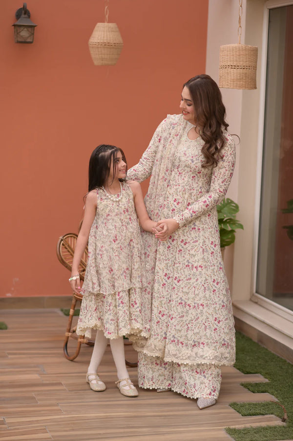 Aneelas Luxury Lawn Embroidered Unstitched Collection - 1945