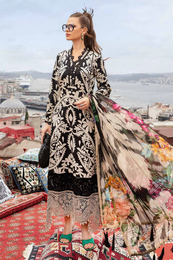 MARIA B Lawn Dress- Design No:2307-B - Eastern Fashion