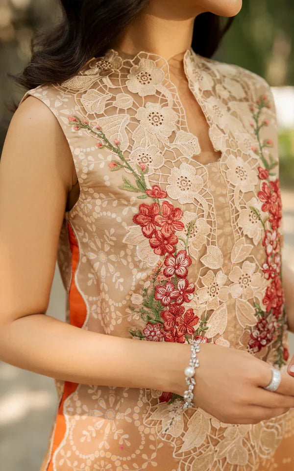 Asifa & Nabeel Lawn Embroidered & Printed 3 Piece Dress - 1924