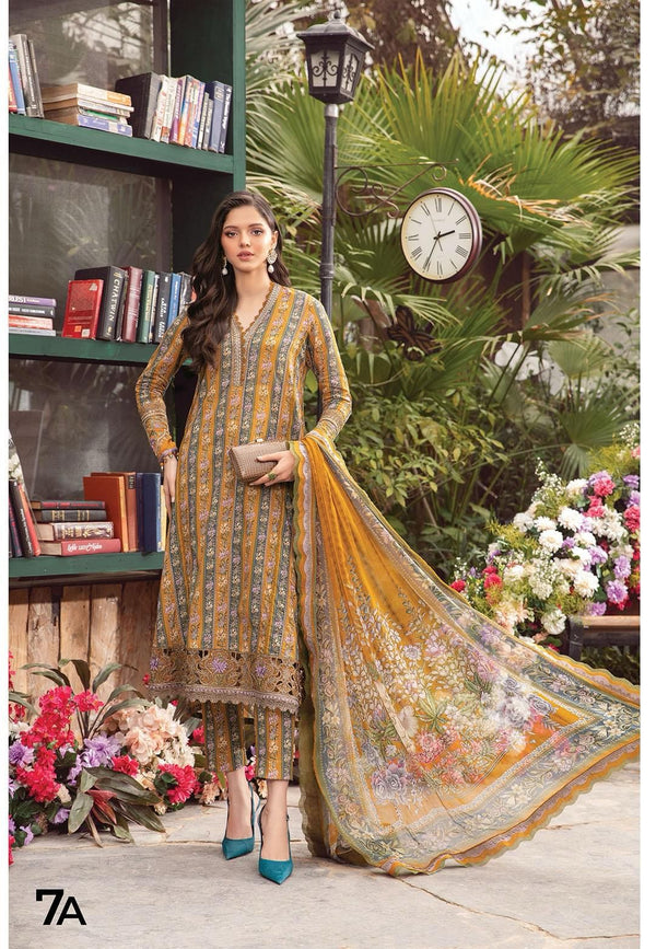 Maria b mprint Lawn Collection Dress - No: 2107A/B - Eastern Fashion