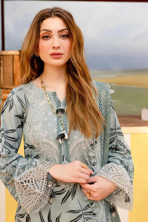Nureh - Luxury Lawn Embroidered Unstitched 3 Piece - 1899