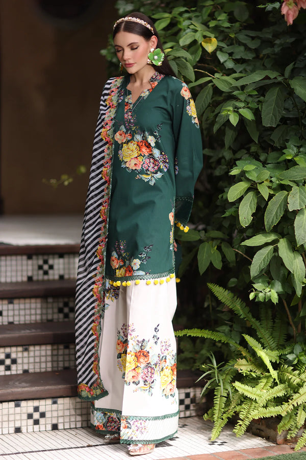 Charizma Lawn Embrodiered & Printed 3 Piece Dress - 1925