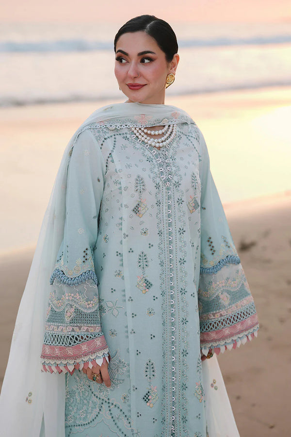 Qalamkar Sahil Embroidered Luxury Lawn Unstitched 3Pc Suit SA-05 AYRA - 1922