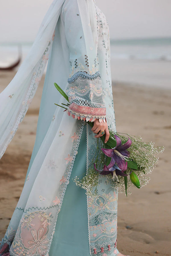 Qalamkar Sahil Embroidered Luxury Lawn Unstitched 3Pc Suit SA-05 AYRA - 1922