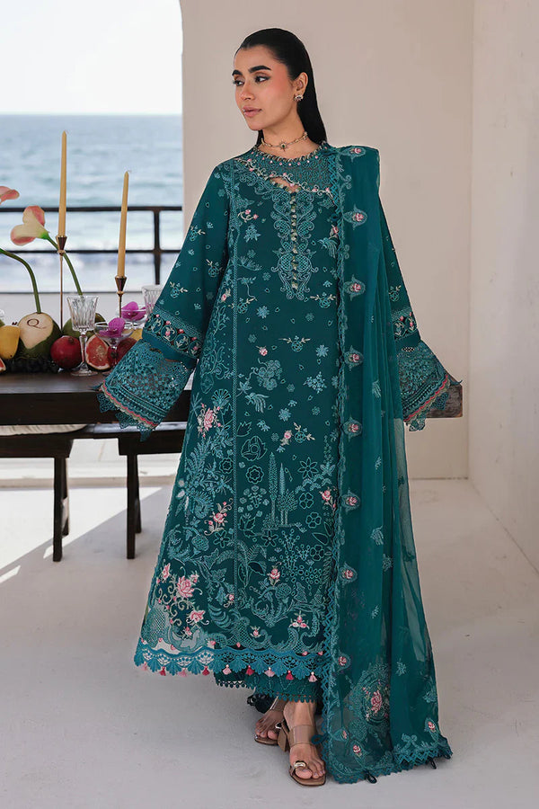 Qalamkar Lawn Embroidered Luxury 3 Piece Dress - 1923