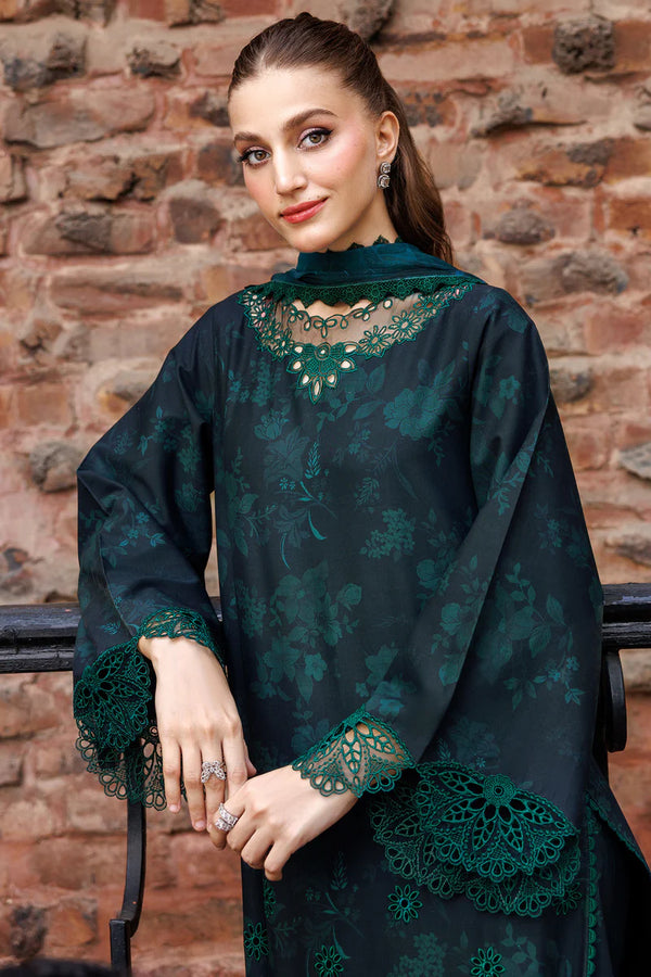 Farasha Lawn Embroidered & Printed 3 Piece Dress - 1917