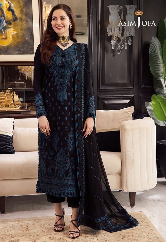 Asim Jofa Formal Chiffon Dress  Design No 1545