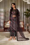 Iznik Luxury Printed & Embroidered Unstitched Lawn Suit - 1906 Black
