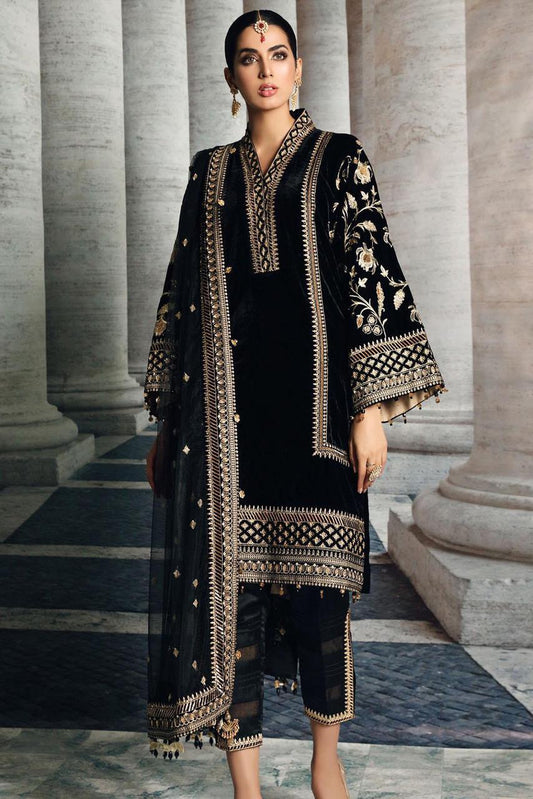 Anaya By Kiran Chaudhary Formal Velvet  Dress   Design No : 1526