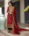 Asim Jofa Formal Chiffon Red N Black