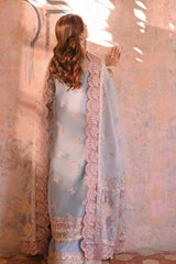 Qalamqar Luxuxy Organza Dress Design No : 1523