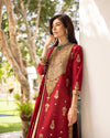 Asim Jofa Formal Chiffon Red N Black